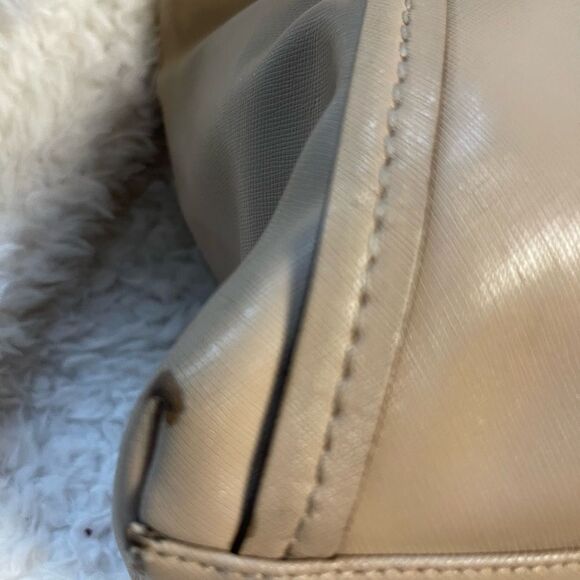 Coach F25667  Peyton Crossgrain Leather sand large Tote bag  gold tone hardwares - Picture 13 of 14